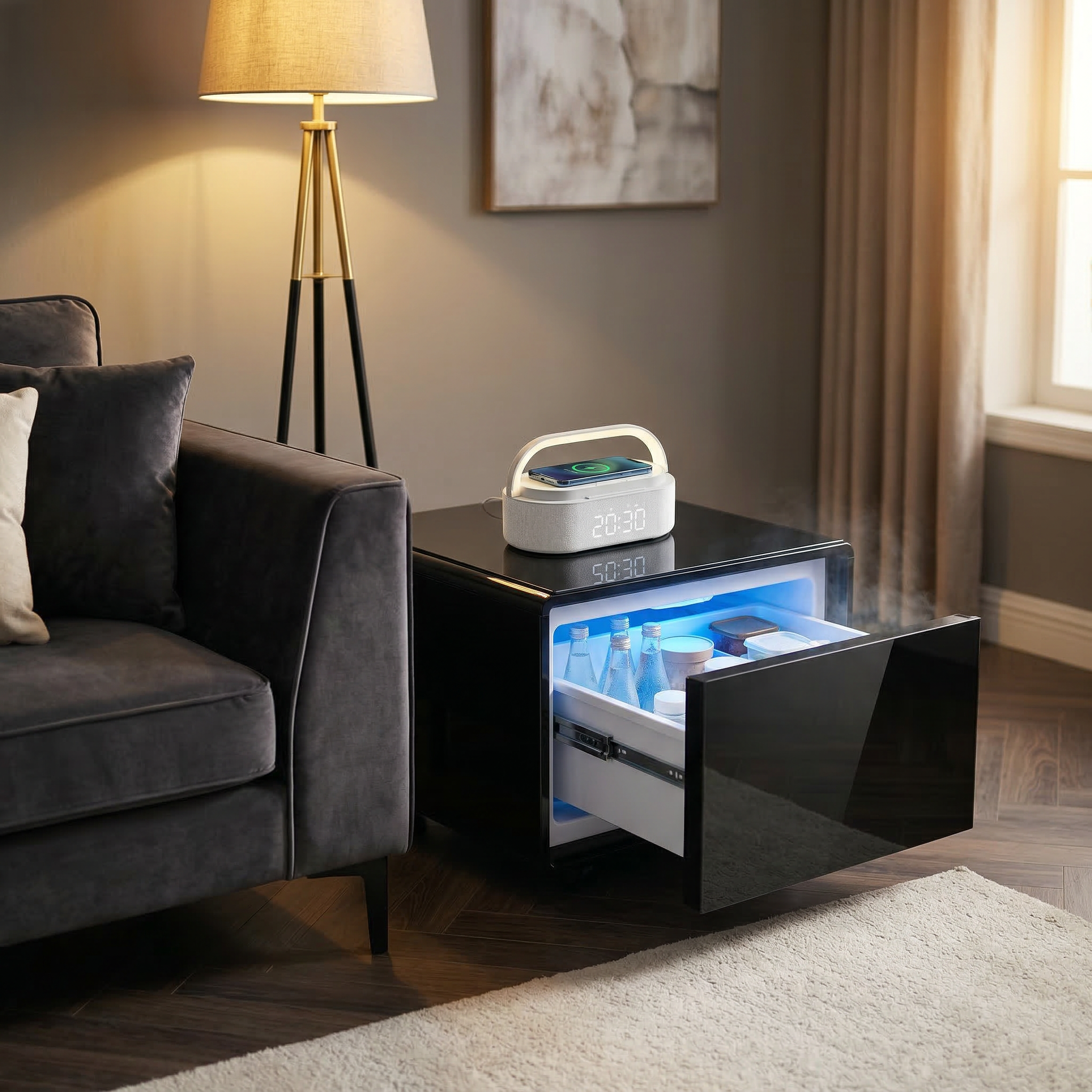Bundle offer - Timber Smart Side Table 65L + 4 in 1 Bluetooth speaker