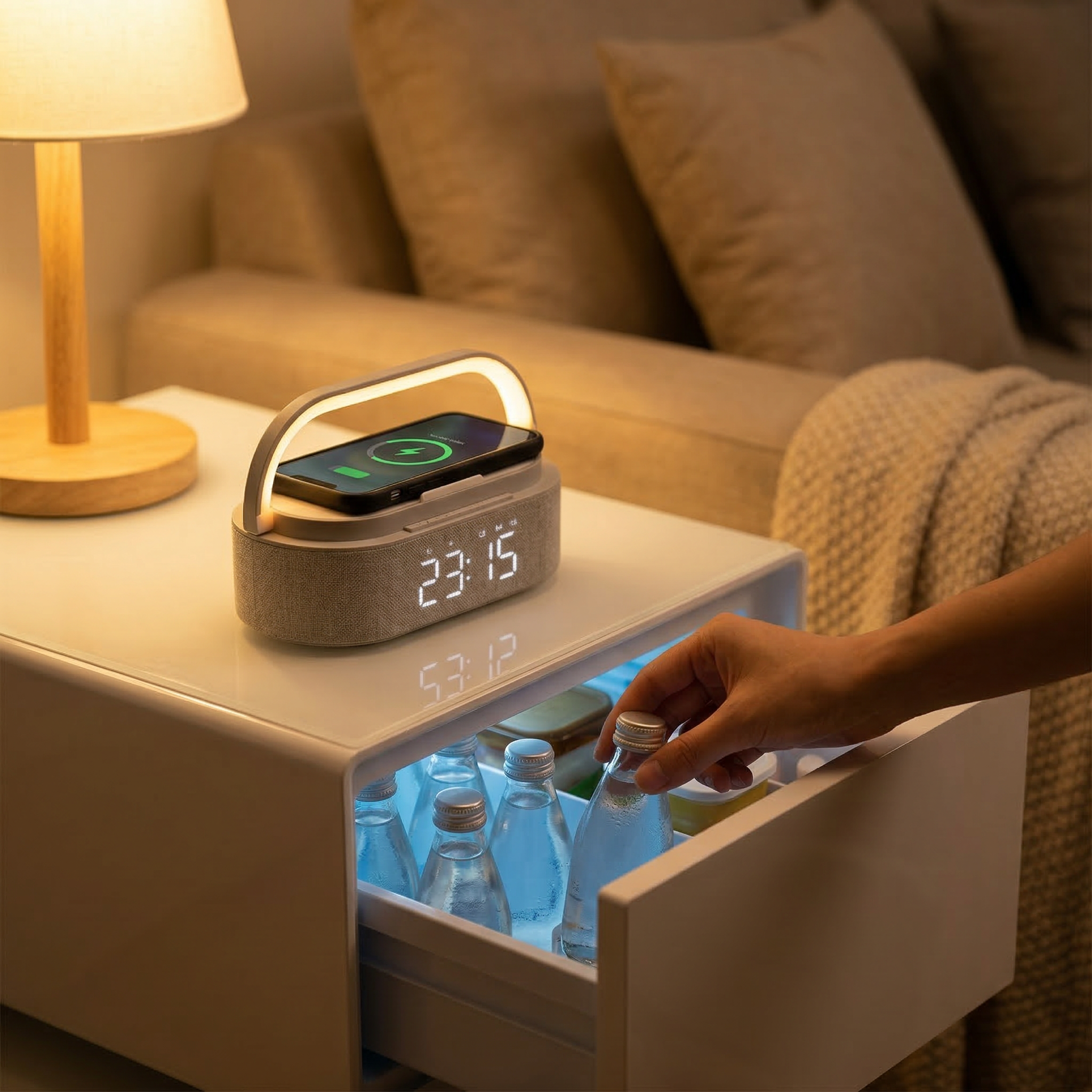 Bundle offer - Timber Smart Side Table 65L + 4 in 1 Bluetooth speaker