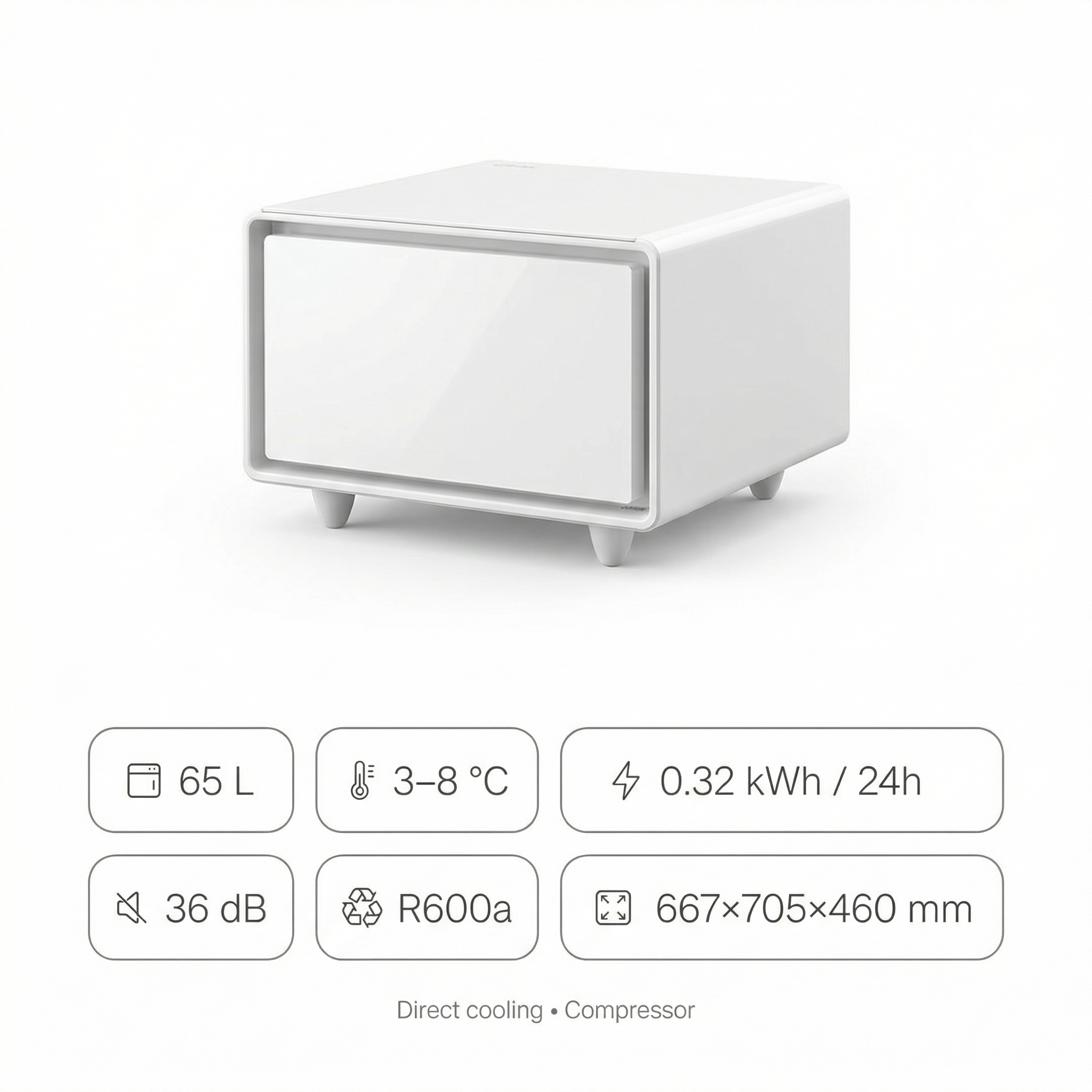 Bundle offer - Timber Smart Side Table 65L + 4 in 1 Bluetooth speaker